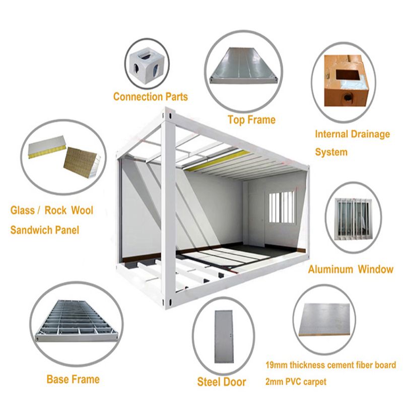 Sunrooms Glass Flat Pack Prefab Villa Container House Detachable