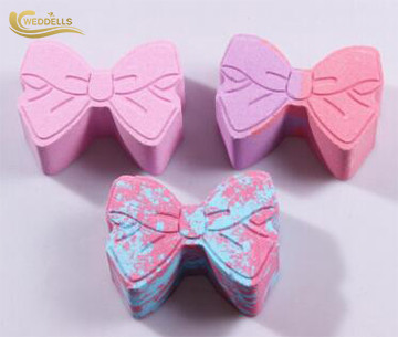 Bowknot Shaped Custom Bath Bombs 120g With SLS Free Natural Ingredients