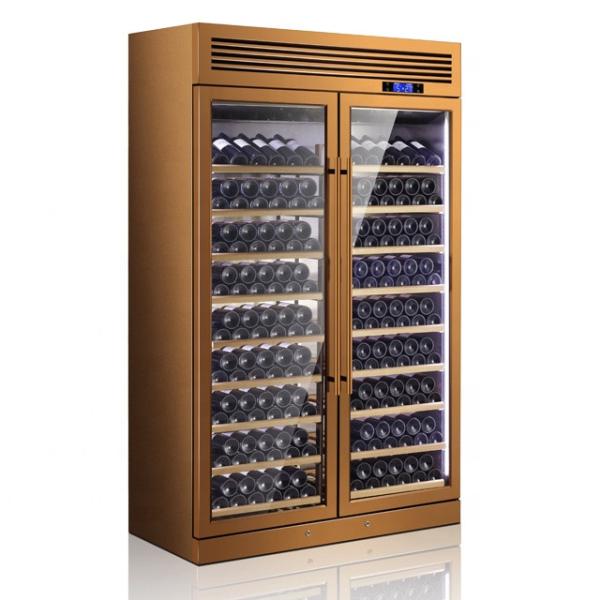 Buy cheap Full 304 200 Bottles Stainless Steel Wine Fridge Commercial Cooler Cabinet from wholesalers
