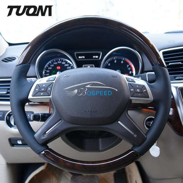 Buy cheap Wooden And Smooth Leather Car Steering Wheel For Mercedes Benz W166 from wholesalers