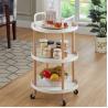 Buy cheap 3 Tier Plastic Kitchen Vegetable Rack Storage Cart Household from wholesalers