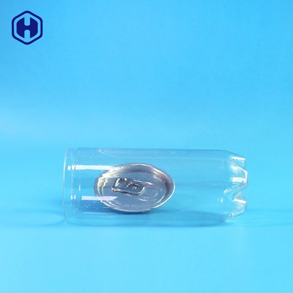 Leakage Proof 8oz Clear Plastic Soda Can Disposable Fully Airtight