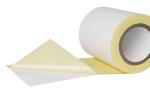 Vellum paper matter coated thermal transfer paper adhesive with yellow glassine