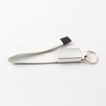 Leahter USB 2.0 Flash Drive With UDP Ring Can Embossing Laser Print Logo