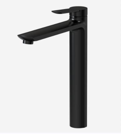 Buy cheap Classic High Bathroom Black Basin Mixer Tap Matt Brass Mixer Tap for Bathroom Single Lever Sink Mixer Tap Black from wholesalers