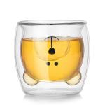 7oz Strong Double Wall Glass Coffee Mugs , Eco Friendly Cute Drinking Cups
