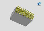 FEMALE HEADER 1.0MM PITCH 2x10PIN DOUBLE ROW 180° DIP BLACK Gold-Plated