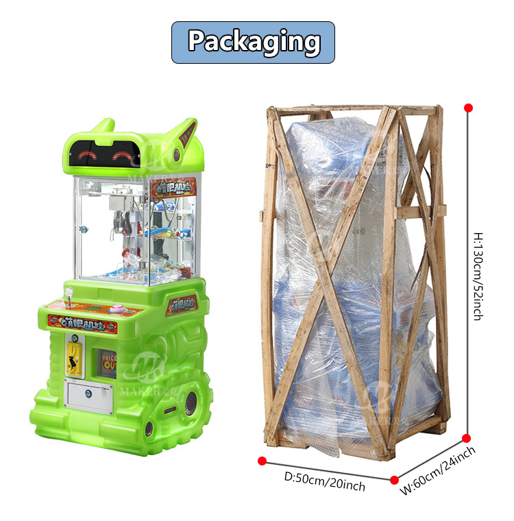 Customizable Coin Operated Arcade Doll Machine Claw Crane Grabber Prize Vending Out Toy Gift Game Machine