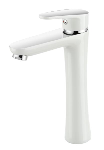 Buy cheap Available Cold and Hot Water Wash Basin Faucet Brass half chrome half white from wholesalers