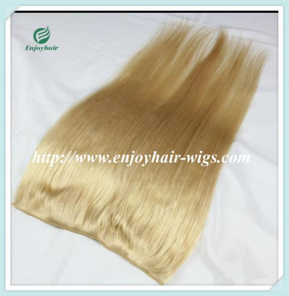 Buy cheap Flip-in Hair extension 8"-26" 613# color Straight Human Hair Brazilian hair extension from wholesalers