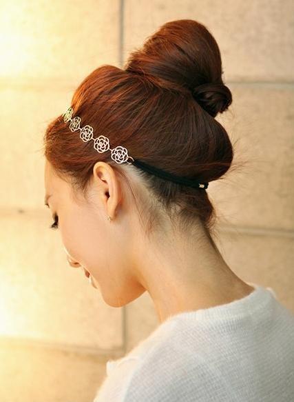 Buy cheap Genuine hair jewelry hollow roses dish made hair band hair bands from wholesalers