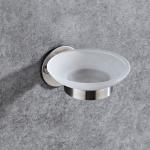Soap dish 83502- Round &stainless steel 304&Brush ,glass & Bathroom Accessories