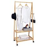 Removable Bamboo Home Furniture Bamboo Clothes Drying Hanger Rack For Clothes