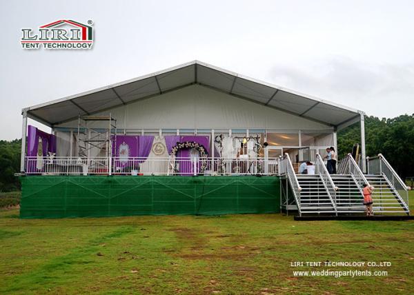 White Aluminum and PVC Luxury Wedding Tents with Solid Sidewalls for 500 People