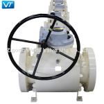 OEM USA Gear Operated Ball Valve Flanged Ends White Color 1.6Mpa-42Mpa