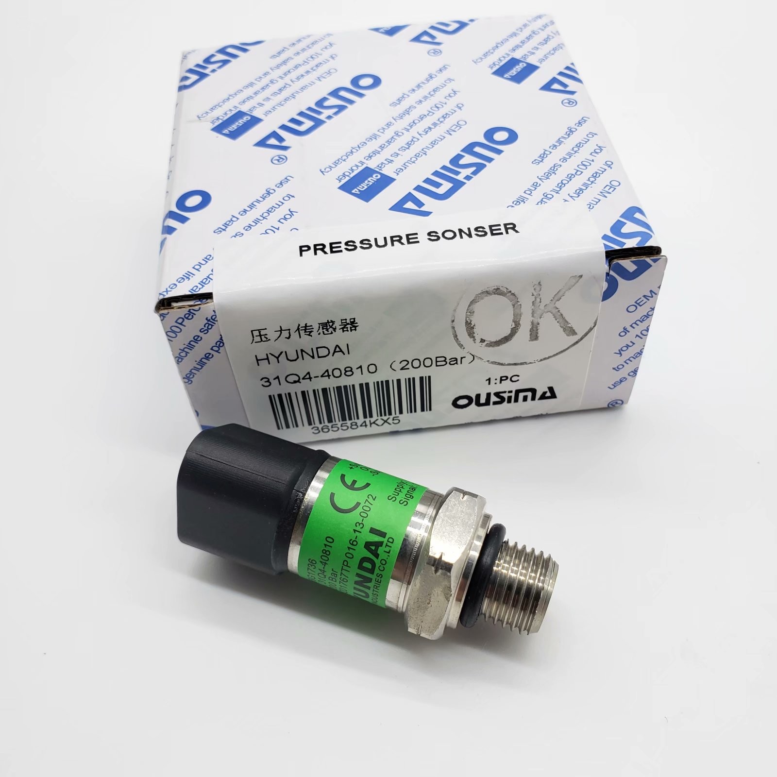 OUSIMA Excavator Pressure Sensor 31Q4-40810 For HYUNDAI R130-7 R220-7 225-7 31Q4-40810(200Bar)