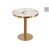 Buy cheap Coffee House / Home Classical Bar Height Pub Table With Gold Stainless Steel Base from wholesalers
