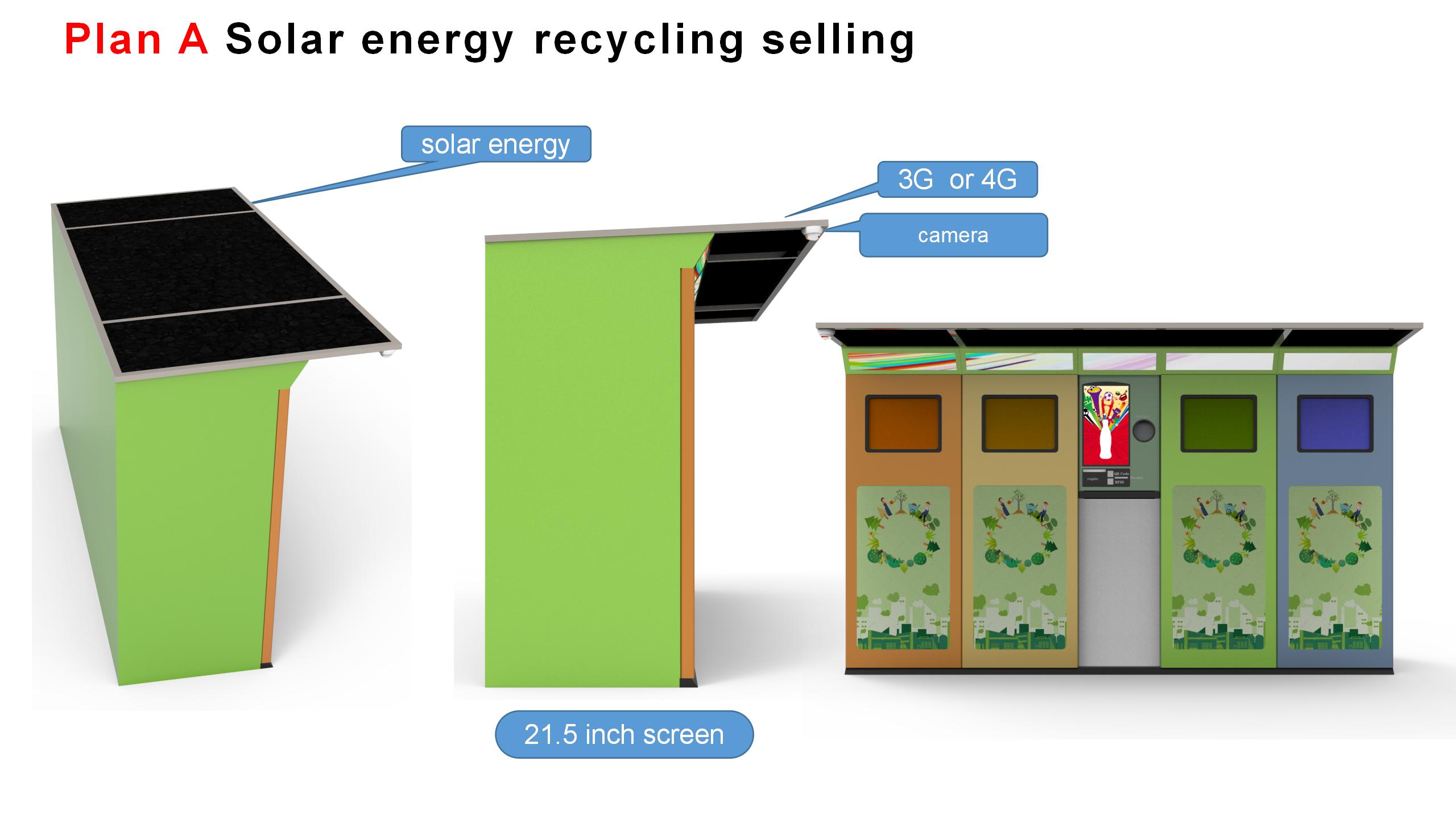 Outdoor Plastic Bottles Cans, Glass, Clothing, Paper, Scrap Metal Recycling Machine