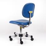 Black Ergonomic ESD Cleanroom Chairs 360 Swivel Height Adjustable PU Vinyl