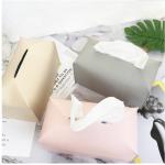 BPA Free Fancy Suede PU Leather Tissue Holder For Car