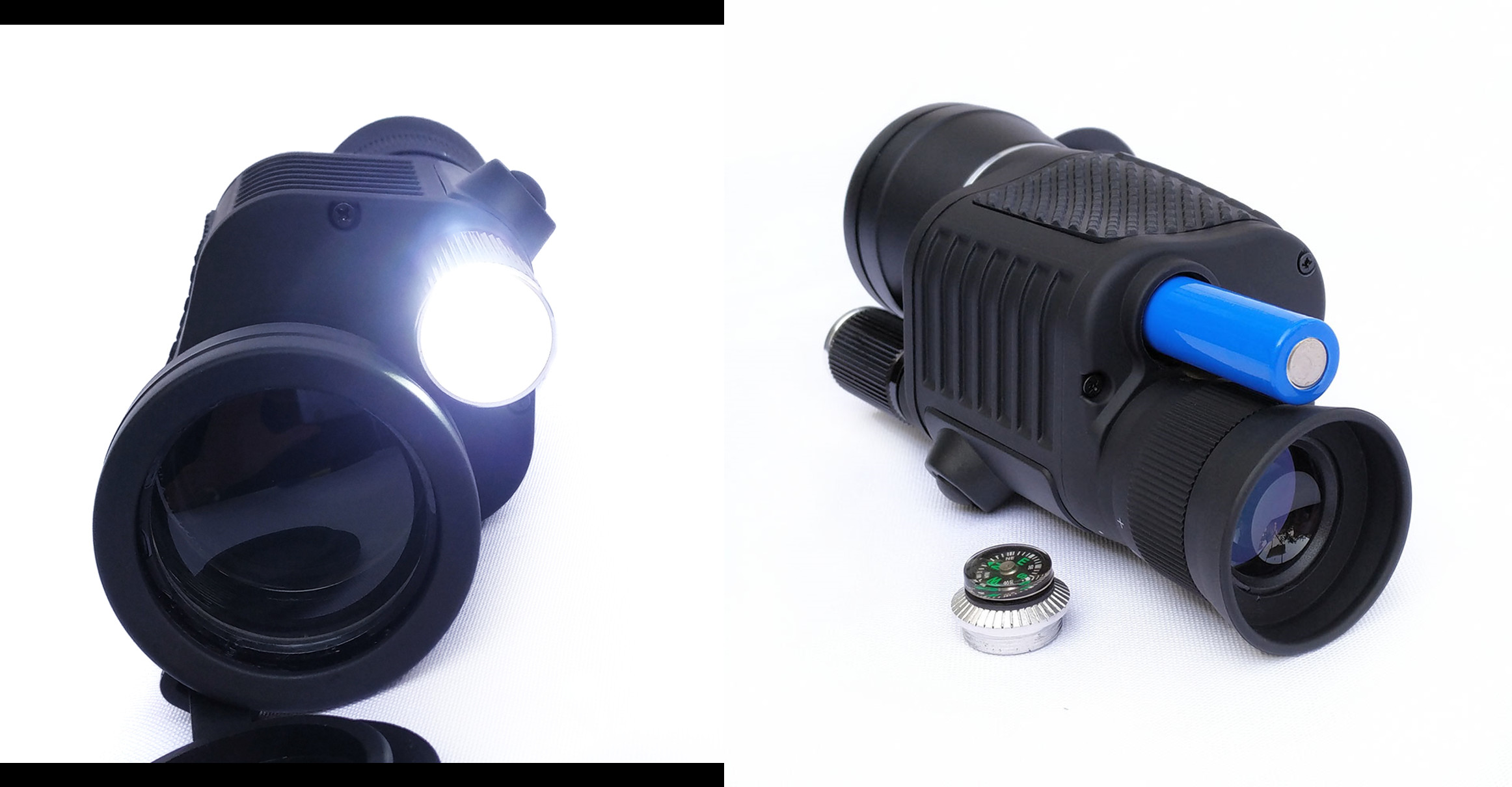 FMC 12x40 High Powered Monocular Scope Light Compass For Outdoor Travel