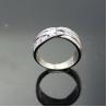 Buy cheap Women Jewelry 925 Silver Green Cubic Zirconia Crossover Ring(FR0146) from wholesalers