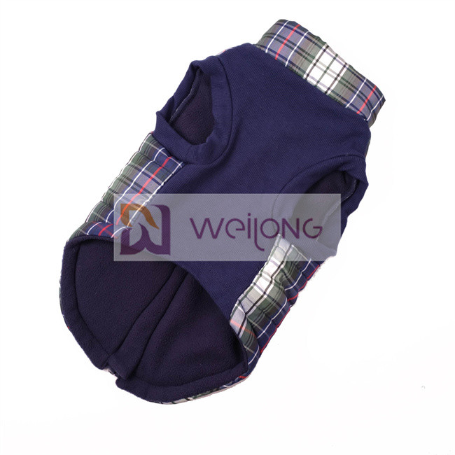 Christmas Plaid Dog Jacket 2*2 RIB Good Elasticity Opening zippered dog coats