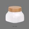 Buy cheap 150g Square OPAL Glass Serum Bottles With Bamboo Cream Face Care Jar Cosmetic from wholesalers