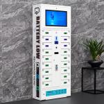 Coin Operated Cell Phone Storage Cabinet Fingerprint Lock With Advertising