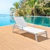 Buy cheap Brushed Silver Aluminum Frame Outdoor Chaise Lounge Swimming Pool Lounge Chair from wholesalers