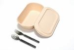 Biodegradable Bamboo Pulp Food Container Microwaveable With Cover Safety