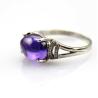 Buy cheap 925 Silver Oval Cubic Zircon Blue Topaz Women Ring(F91) from wholesalers