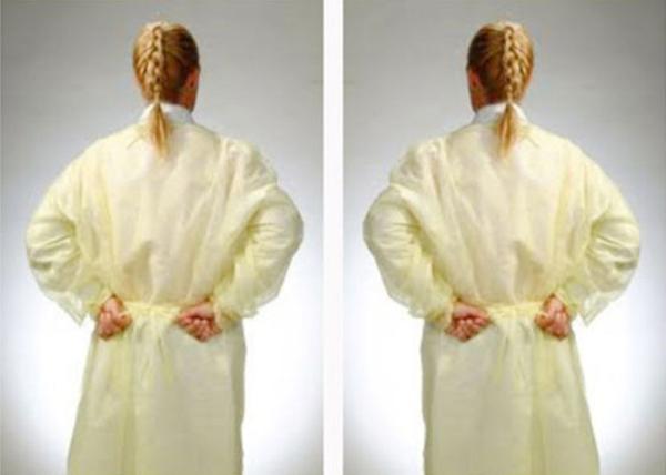Buy cheap Fluid Resistant Medical Isolation Gowns , Multi Ply Non Woven Surgical Gown from wholesalers