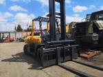 5.5m high mast TCM FD70 7ton Diesel Forklift Truck , TCM used container forklift