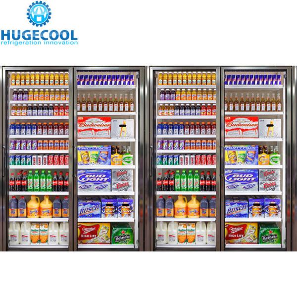 10 Glass Door Silver Walk in Cooler for Kitchen Mini Monoblock Refrigeration