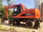 96KW Power Used Doosan DH150-7 Wheel Excavator Made in Korea Original Hydraulic