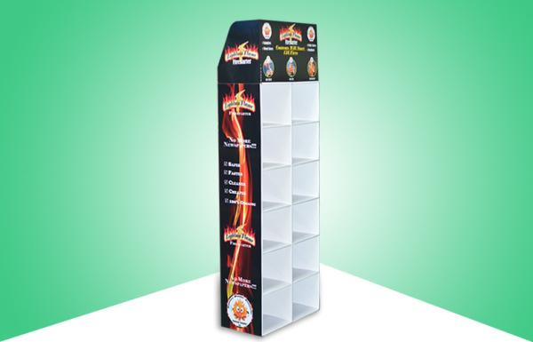 Quality 12 Cell Corrugated Cardboard Display Stands For Firestarter , Cardboard Floor Displays for sale