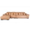Buy cheap Durable Leather Sectional Sofa Bed Solid Wood Frame High Cushion from wholesalers