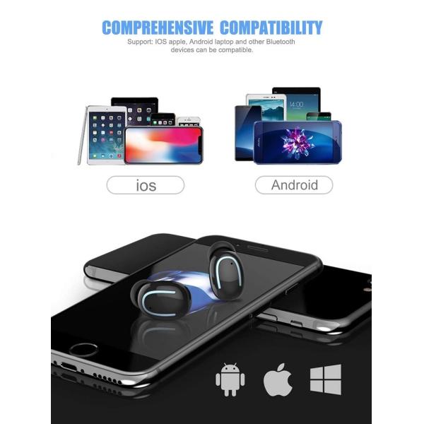 Bluetooth Noise Cancelling Waterproof Headphones Handsfree Wireless Earbuds