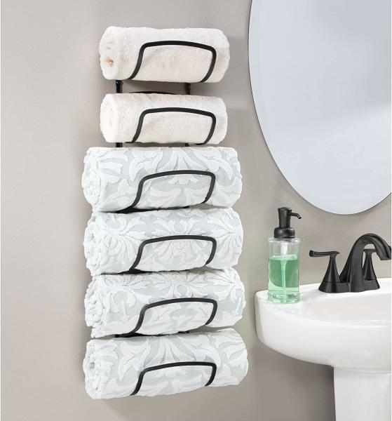 Stainless Steel Bathroom storage Shelf with Towel Bar Shower Rectangular Rack