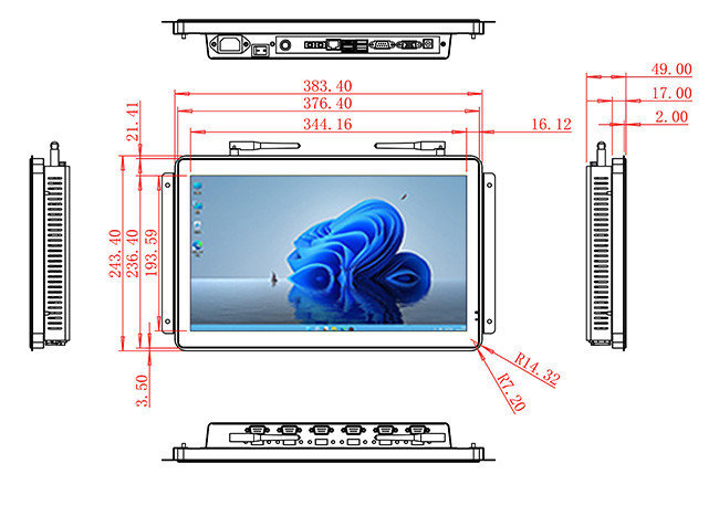 15.6-Inch Windows Embedded Panel for Public Information Boards, Factory Automation, Retail Advertising, and Transportation Hubs