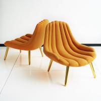 Buy cheap Customized Navy Lounge Chair , Yellow Jonathan Adler Brigitte Chair With Pad product