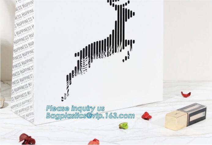 tea brown paper bag with logo print eco friendly With Ribbon Handles wine packaging offset bags,Decorative Paper Bags wi