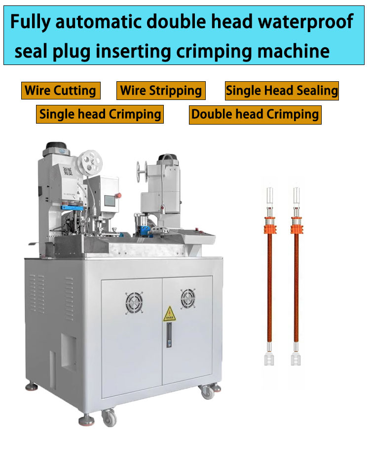 1.5-10mm Stripping Length Automatic Wire Seal Waterproof Plug Insert Crimping Machine