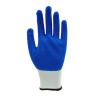 Buy cheap Blue Crinkled Latex Nylon Work Gloves Breathable Abrasion Resistant from wholesalers