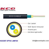 Buy cheap 2 Fiber 4 Core TPU LSZH Armored Field Fiber Optic Cable FTTA 4.8mm TPU NFRP product