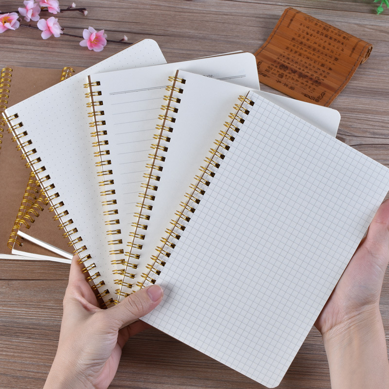 10.5cm Brown Paper Cover Notebook , custom printed spiral bound notebooks