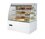 Curved Horizontal Glass Cake Display Case Dessert Refrigerators For Supermarket
