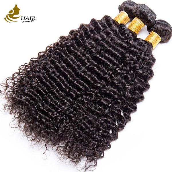 Buy cheap 18inch Raw Virgin Human Hair Weft Bundles Kinky 1B Natural Black from wholesalers
