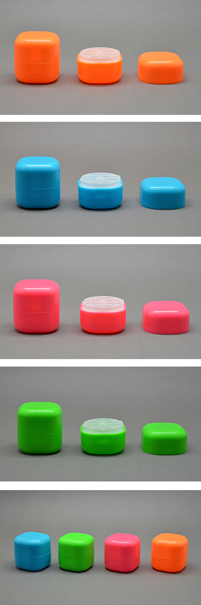 ABS POM Square Lip Balm Tubes Hot Stamping Surface Empty Lip Gloss Tubes